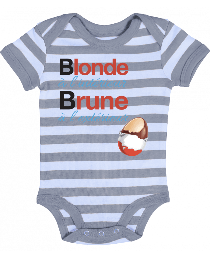 Baby Body striped Blonde à l'intérieur / Brune à l'extérieur - Monidentitevisuelle