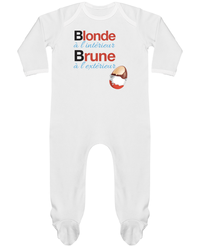 Baby Sleeper long sleeves Contrast Blonde à l'intérieur / Brune à l'extérieur by Monidentitevisuelle