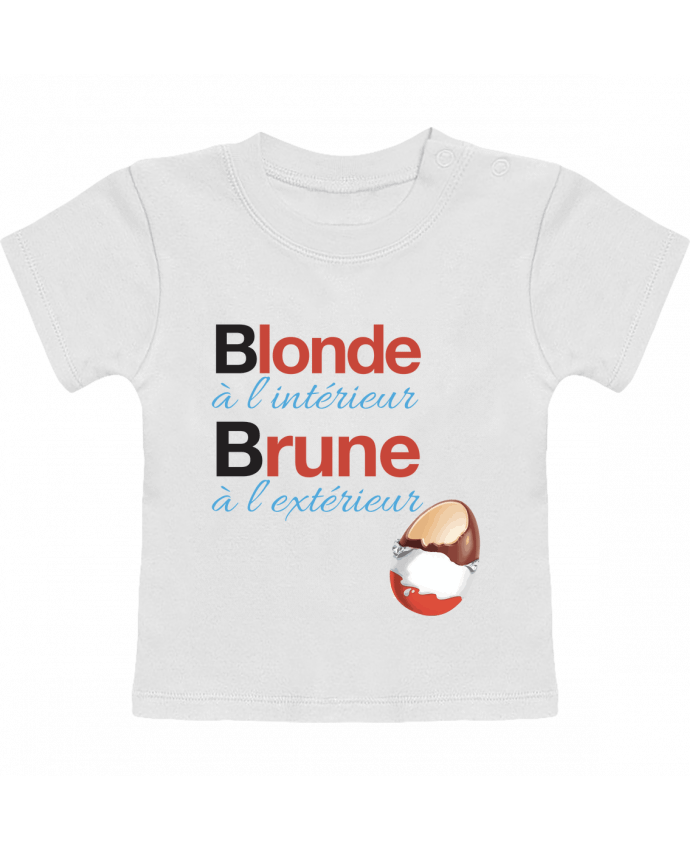 T-Shirt Baby Short Sleeve Blonde à l'intérieur / Brune à l'extérieur manches courtes du designer Monidentitevis