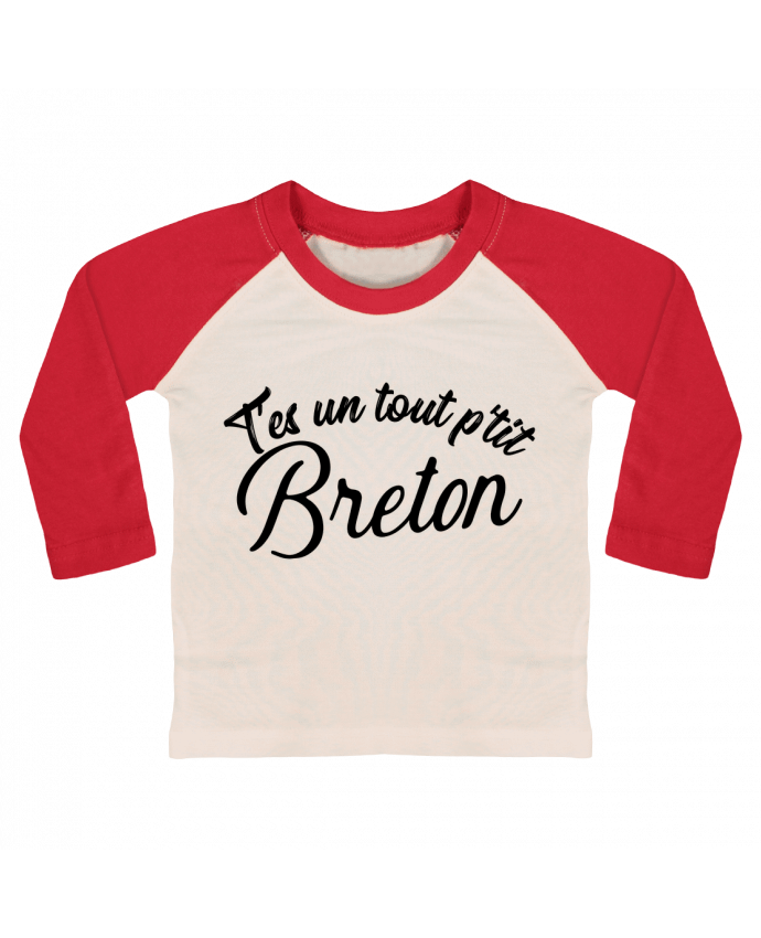 T-shirt baby Baseball long sleeve P'tit breton cadeau by Original t-shirt