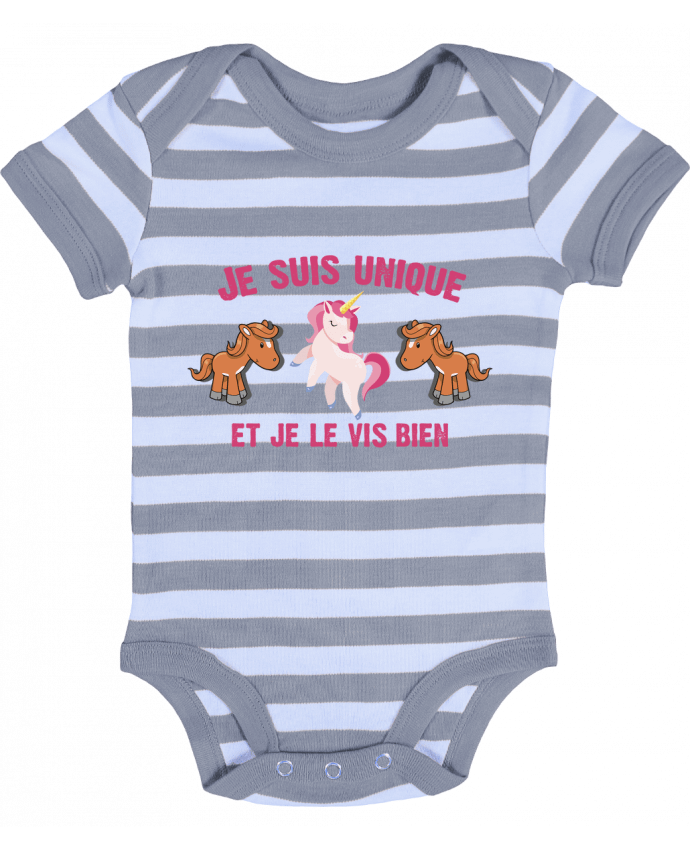 Baby Body striped Je suis unique et je le vis bien - tunetoo