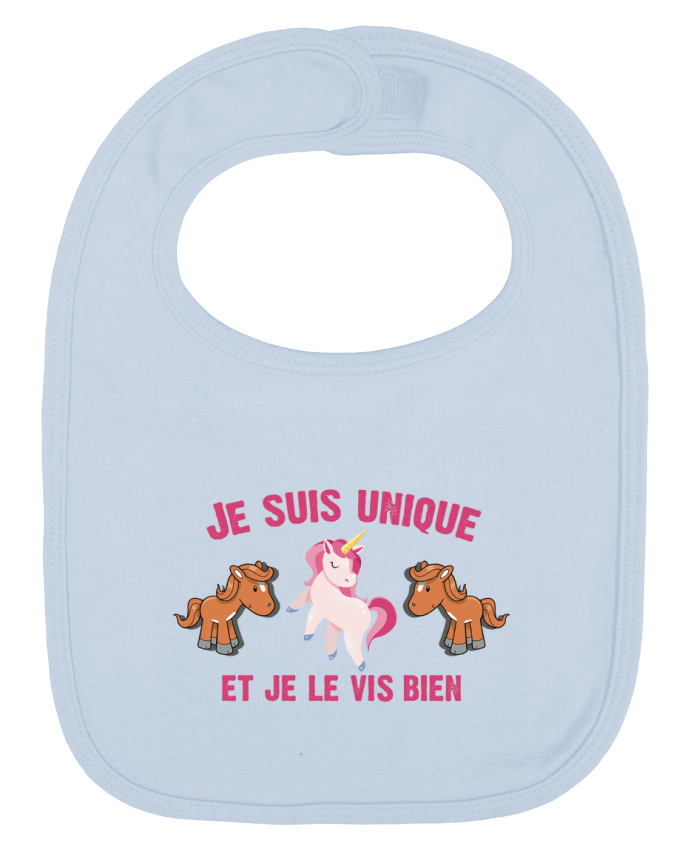 Bavoir bébé uni Je suis unique et je le vis bien par tunetoo