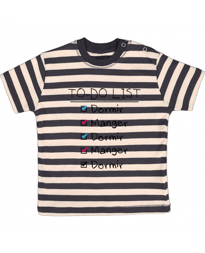 T-shirt baby with stripes To do liste by tunetoo