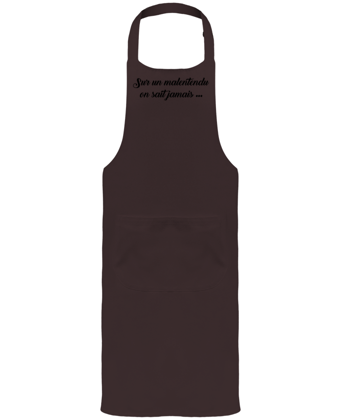 Garden or Sommelier Apron with Pocket Sur un malentendu on sait jamais by tunetoo