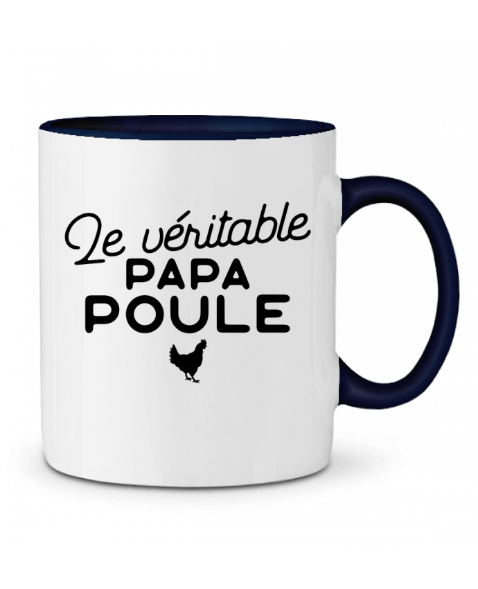 Two-tone Ceramic Mug Papa poule cadeau noël Original t-shirt
