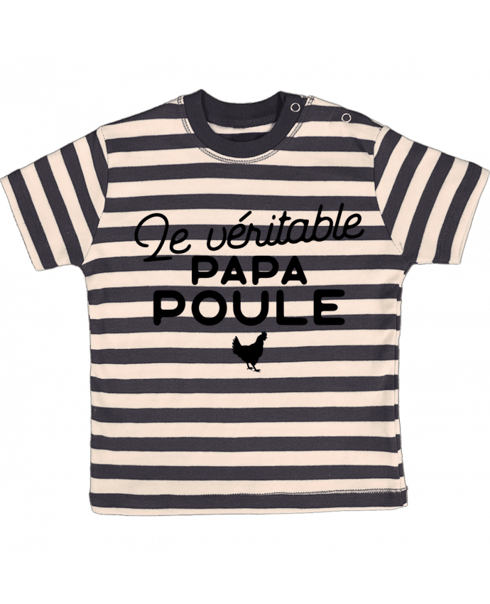 T-shirt baby with stripes Papa poule cadeau noël by Original t-shirt