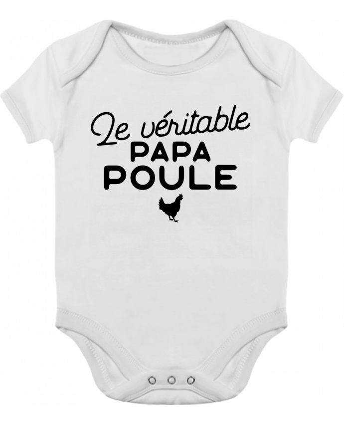 Body bébé manches contrastées Papa poule cadeau noël par Original t-shirt