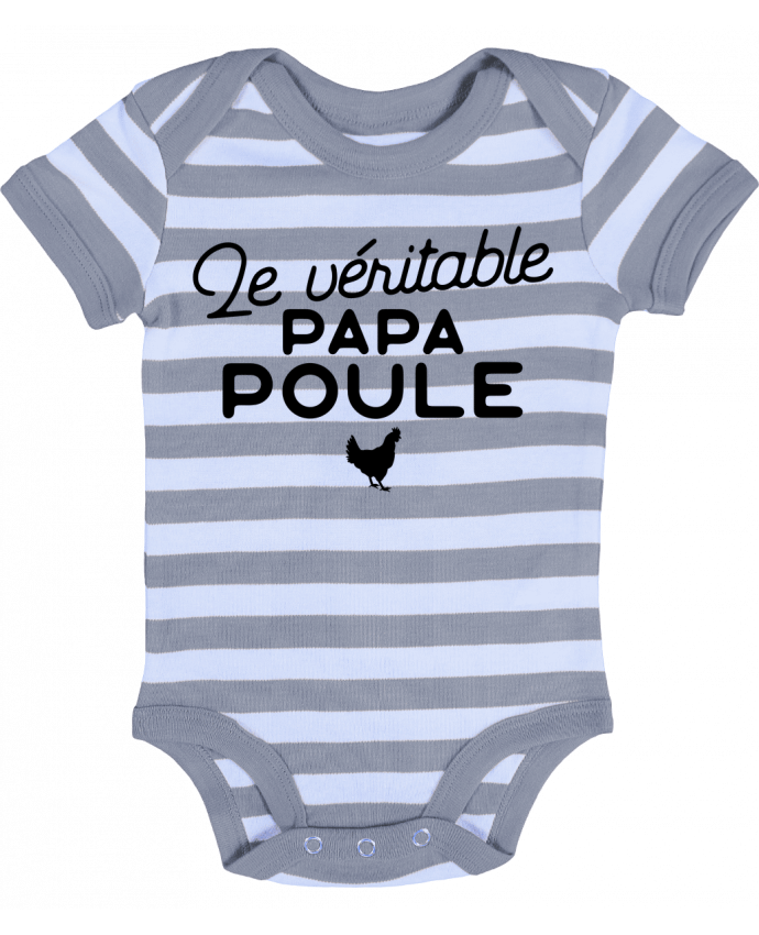 Baby Body striped Papa poule cadeau noël - Original t-shirt