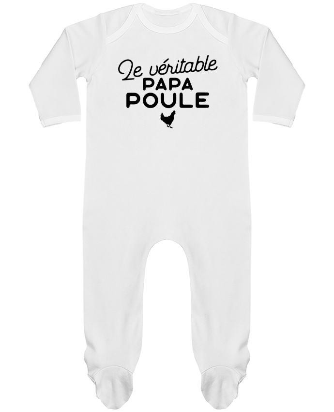 Baby Sleeper long sleeves Contrast Papa poule cadeau noël by Original t-shirt