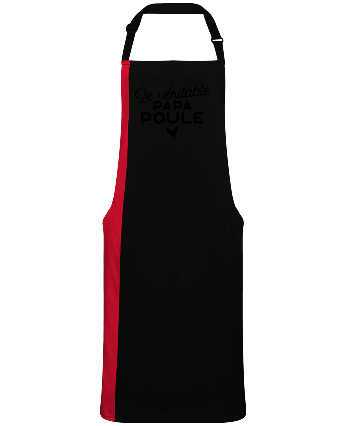 Tablier bicolore Papa poule cadeau noël par  Original t-shirt