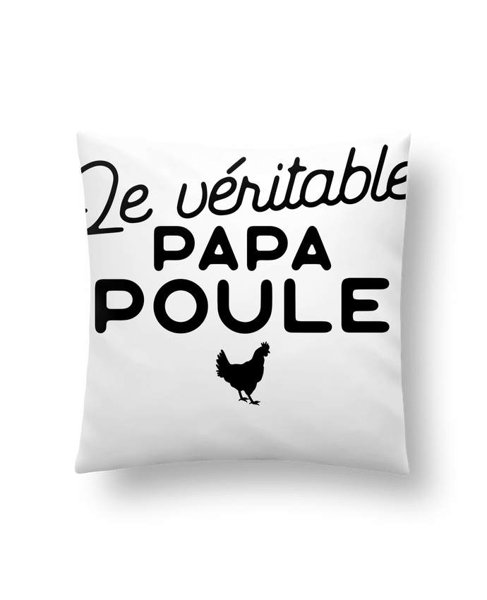 Cushion synthetic soft 45 x 45 cm Papa poule cadeau noël by Original t-shirt