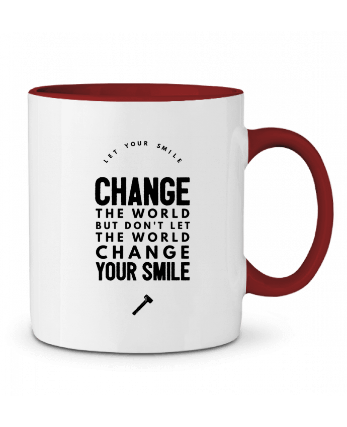 Mug bicolore Let your smile change the world Les Caprices de Filles