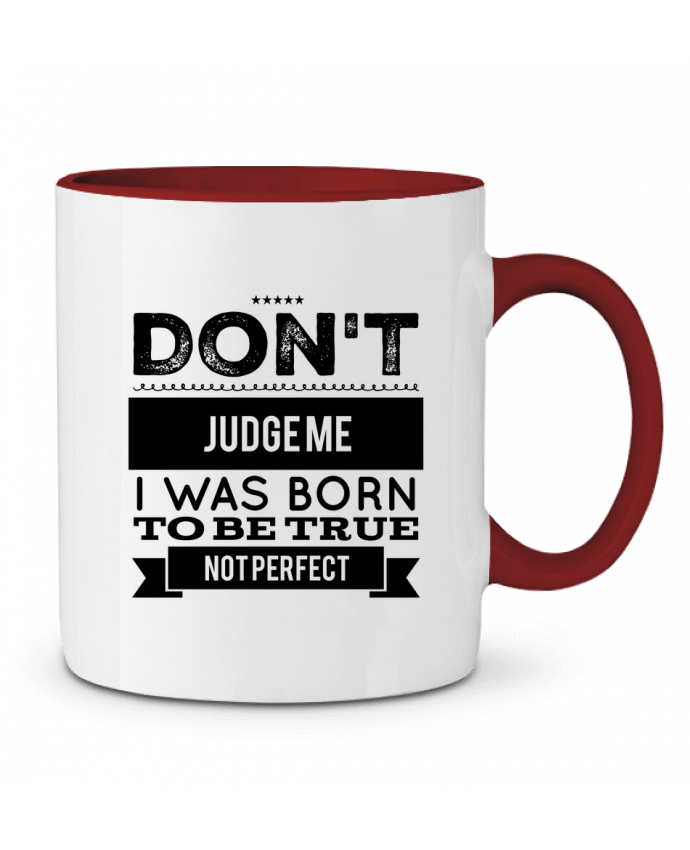 Mug bicolore Don't judge me Les Caprices de Filles