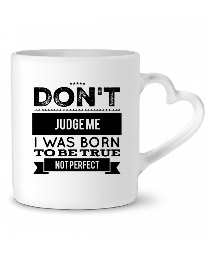 Mug coeur Don't judge me par Les Caprices de Filles