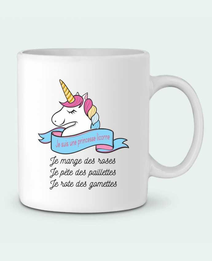 Ceramic Mug Je suis une princesse licorne by tunetoo
