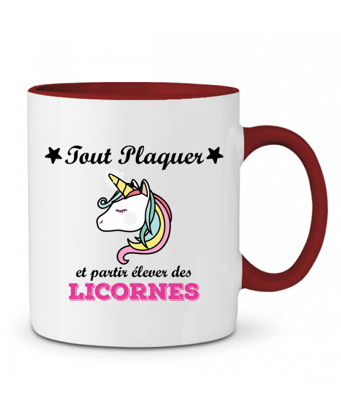 Two-tone Ceramic Mug Tout plaquer et bytir élever des licornes tunetoo