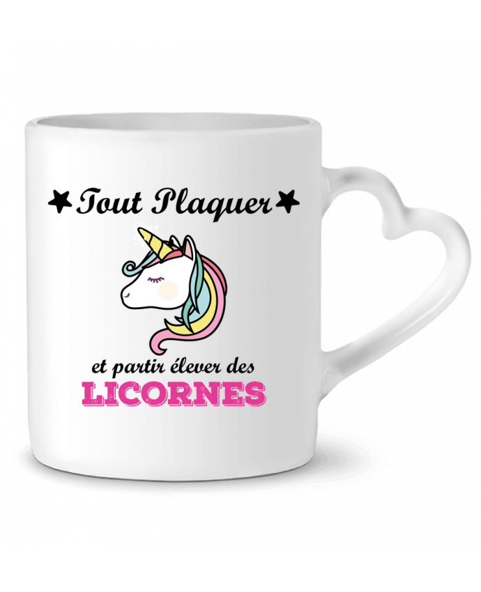 Mug Heart Tout plaquer et bytir élever des licornes by tunetoo