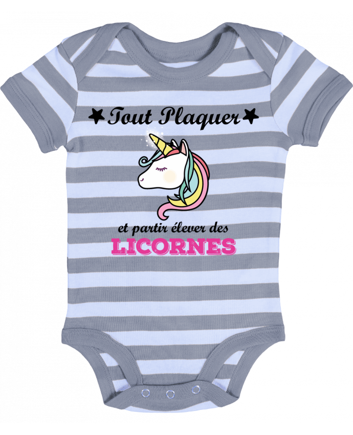 Baby Body striped Tout plaquer et bytir élever des licornes - tunetoo