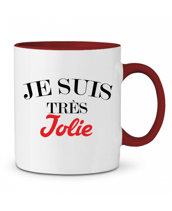 Mug bicolore Je suis très jolie tunetoo