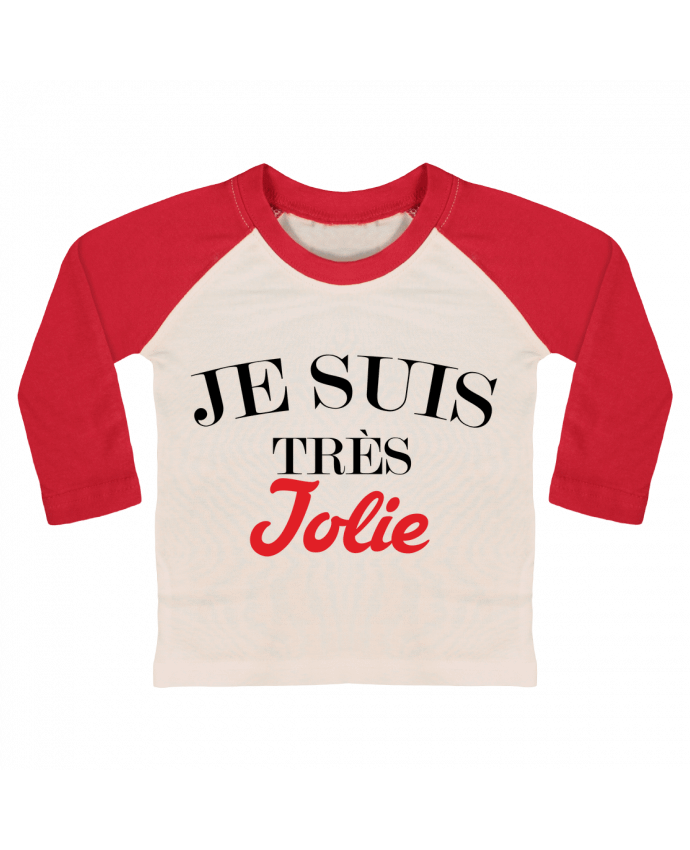 T-shirt baby Baseball long sleeve Je suis très jolie by tunetoo