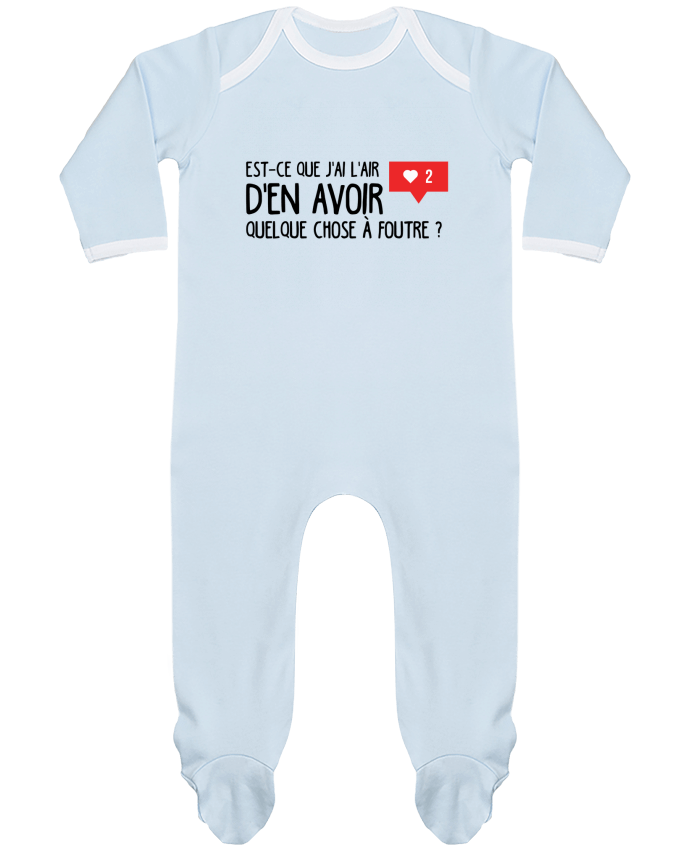 Pijama Bebé Manga Larga Contraste Est ce que j'ai l'air d'en avoir quelque chose à foutre ? por tunetoo