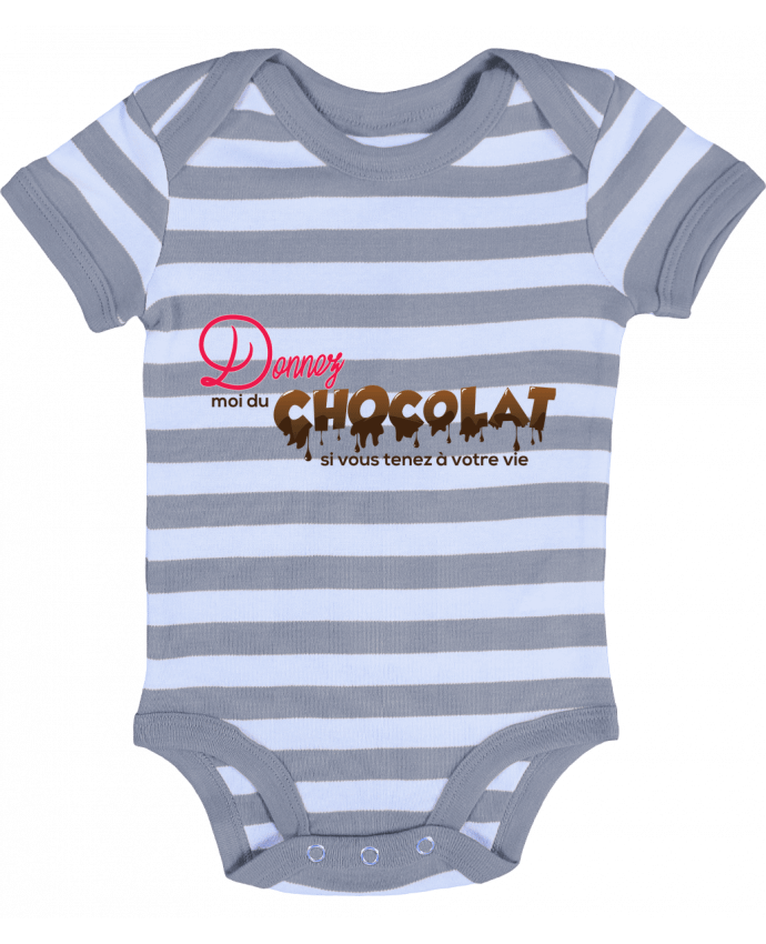 Baby Body striped Donnez moi du chocolat !! - tunetoo