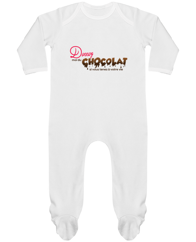 Baby Sleeper long sleeves Contrast Donnez moi du chocolat !! by tunetoo