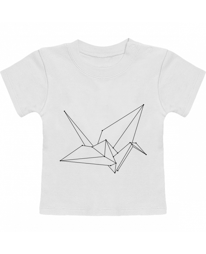 T-shirt bébé Origami bird manches courtes du designer /wait-design