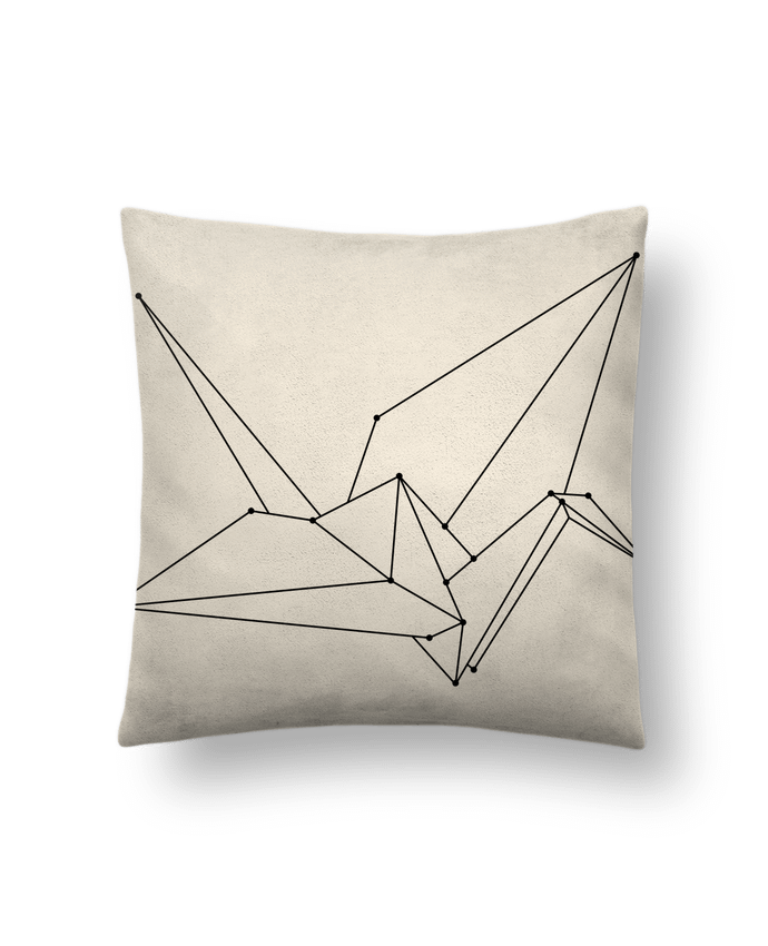 Cushion suede touch 45 x 45 cm Origami bird by /wait-design
