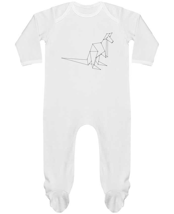 Baby Sleeper long sleeves Contrast Origami kangourou by /wait-design