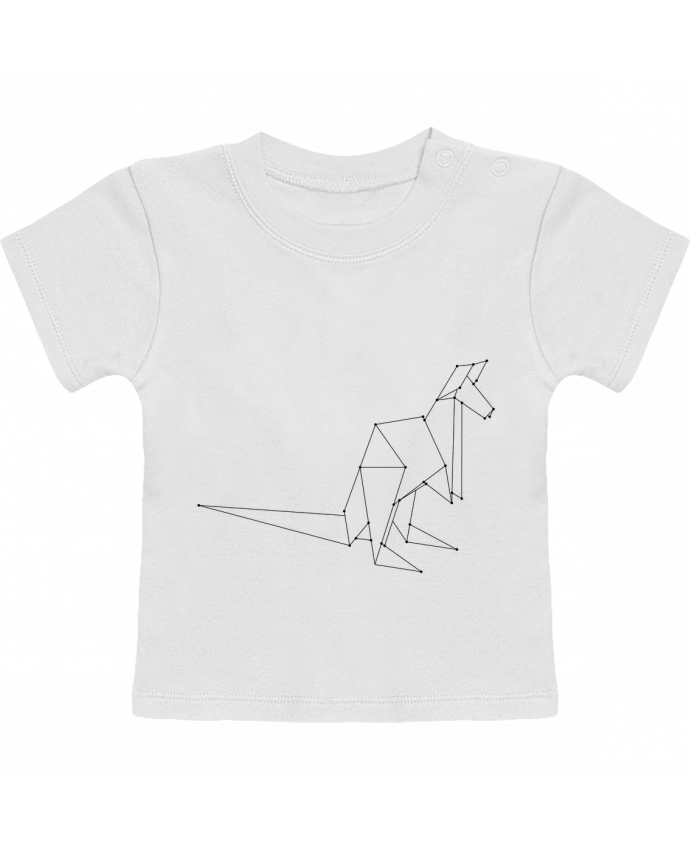 T-Shirt Baby Short Sleeve Origami kangourou manches courtes du designer /wait-design