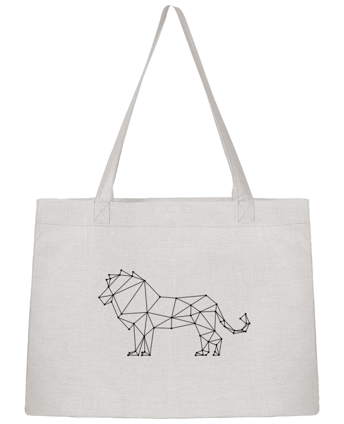 Shopping tote bag Stanley Stella Origami lion by /wait-design