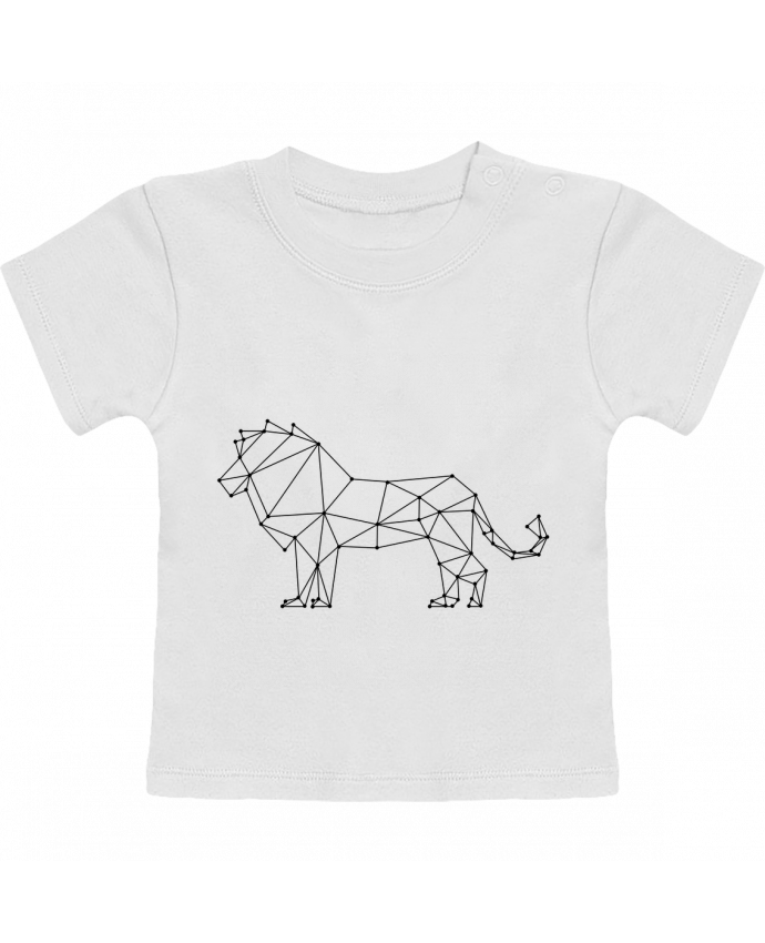 T-shirt bébé Origami lion manches courtes du designer /wait-design