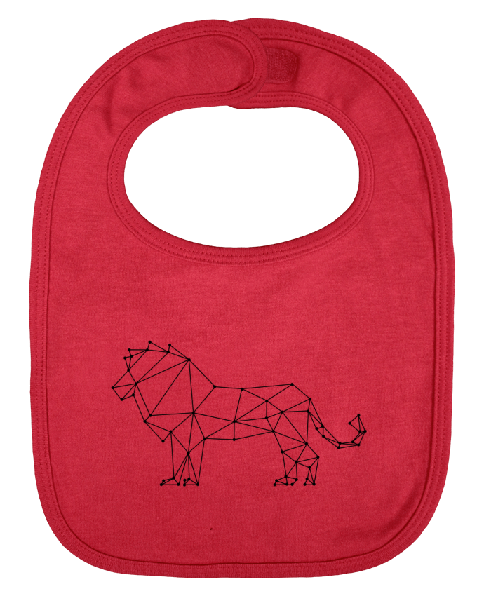 Baby Bib plain and contrast Origami lion by /wait-design