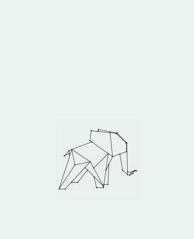 Tote-bag Origami elephant par /wait-design