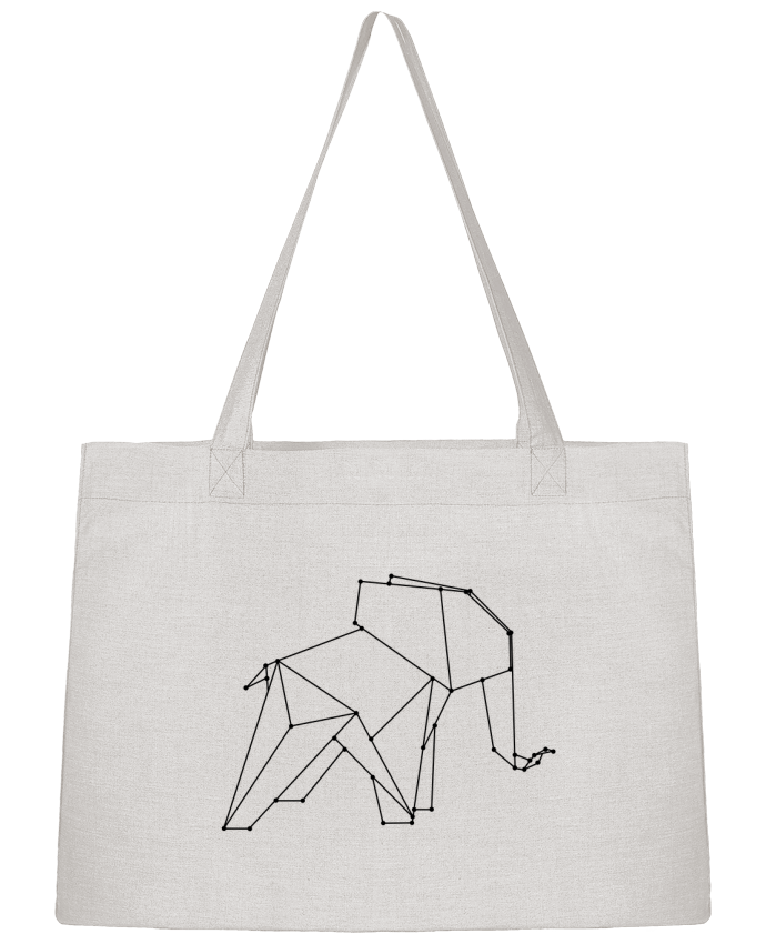 Shopping tote bag Stanley Stella Origami elephant by /wait-design