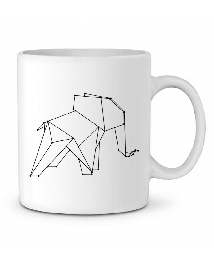 Ceramic Mug Origami elephant by /wait-design