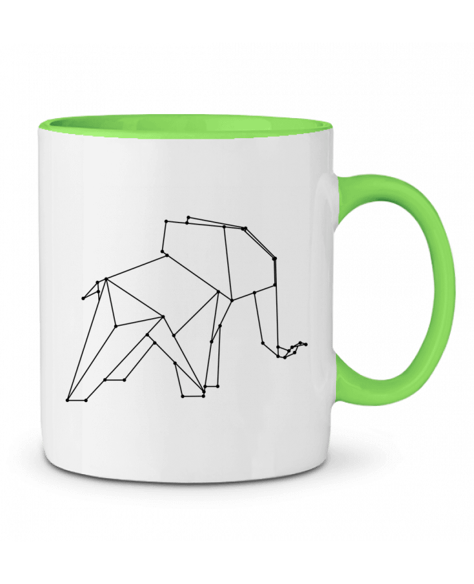 Mug bicolore Origami elephant /wait-design