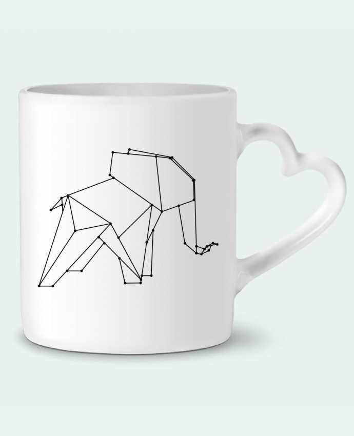 Mug coeur Origami elephant par /wait-design