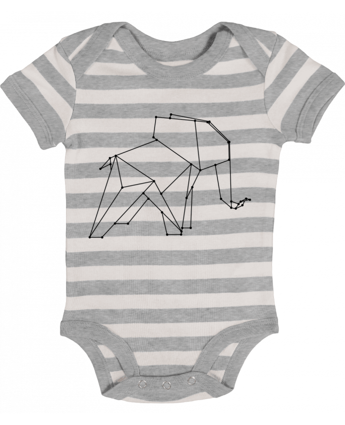 Baby Body striped Origami elephant - /wait-design