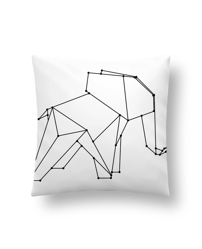 Cushion synthetic soft 45 x 45 cm Origami elephant by /wait-design