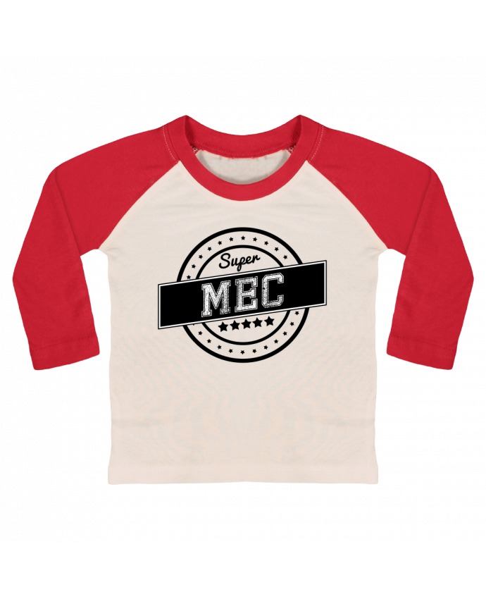 Camiseta Bebé Béisbol Manga Larga Super mec por justsayin