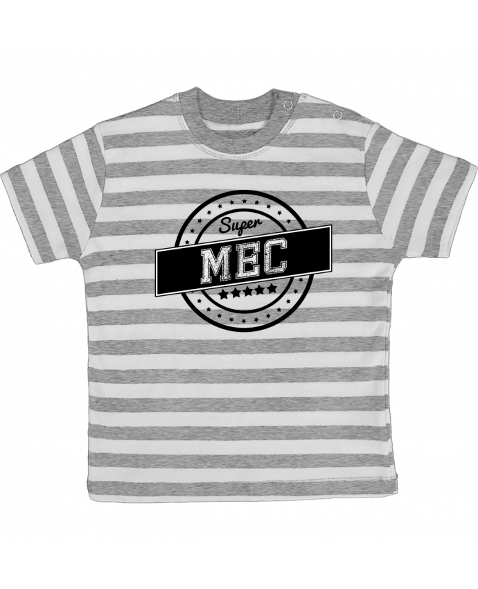 Tee-shirt bébé à rayures Super mec par justsayin