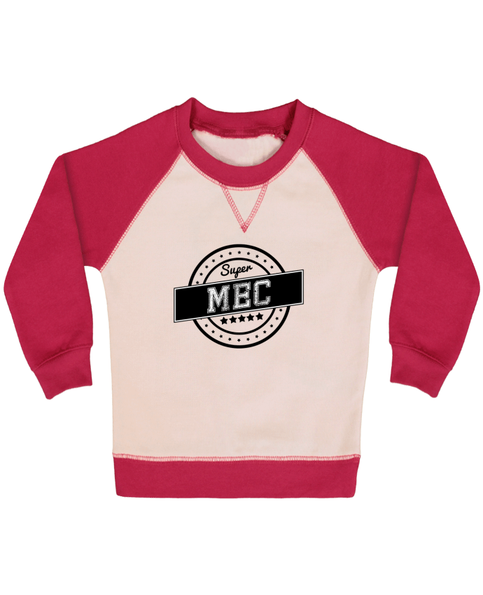 Sweatshirt Baby crew-neck sleeves contrast raglan Super mec by justsayin