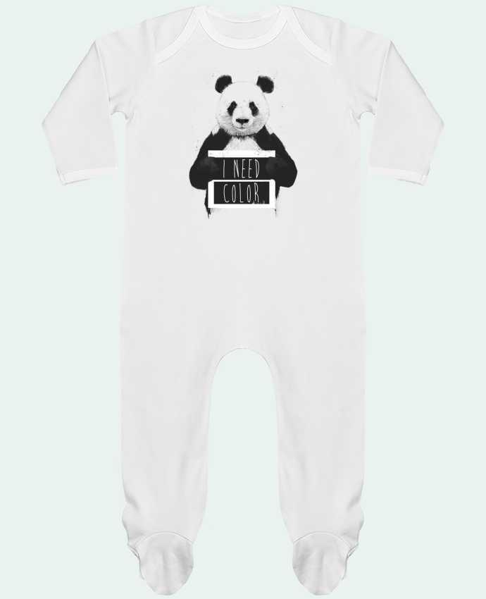 Baby Sleeper long sleeves Contrast I need color by Balàzs Solti