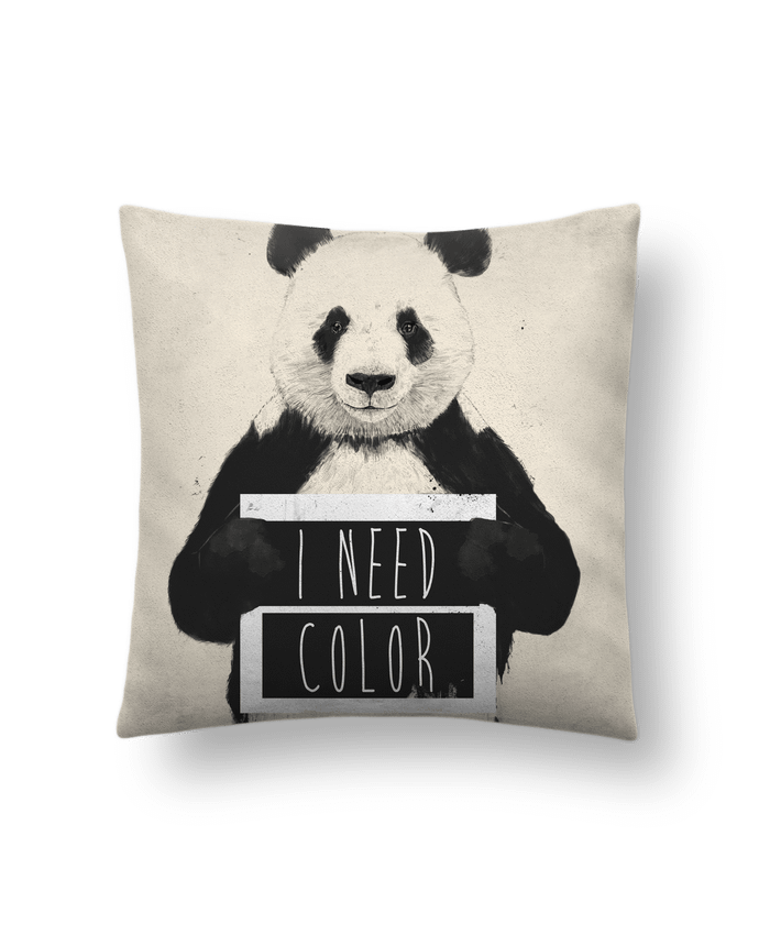 Cushion suede touch 45 x 45 cm I need color by Balàzs Solti