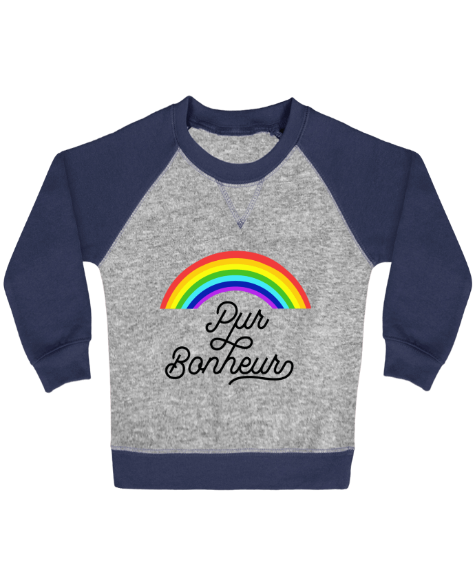 Sweatshirt Baby crew-neck sleeves contrast raglan Pur bonheur by Les Caprices de Filles