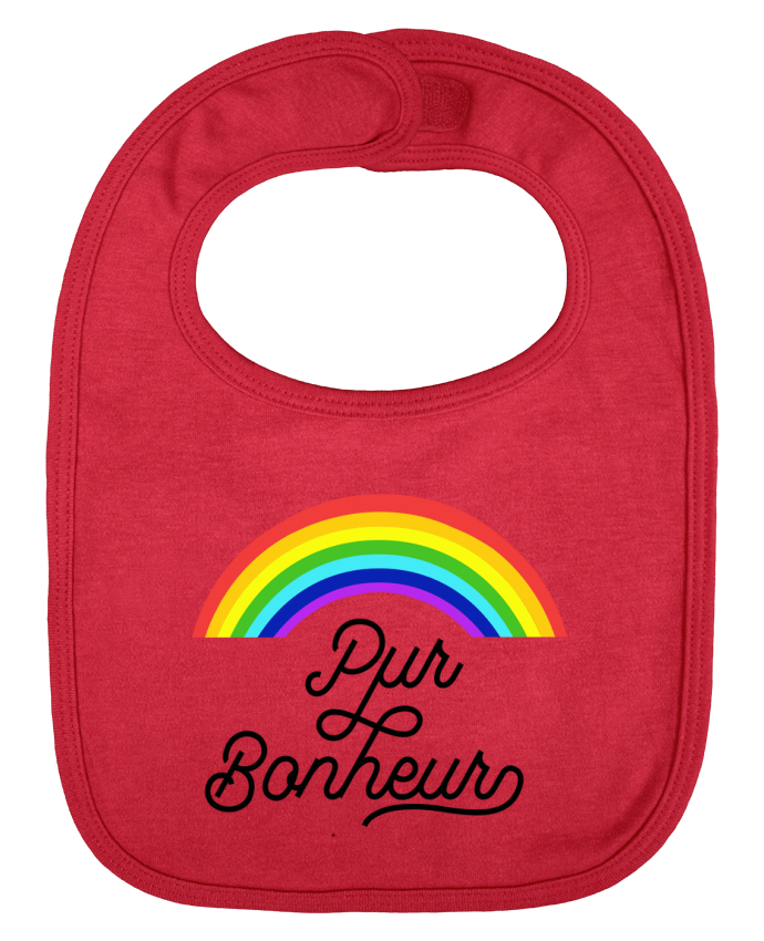 Baby Bib plain and contrast Pur bonheur by Les Caprices de Filles