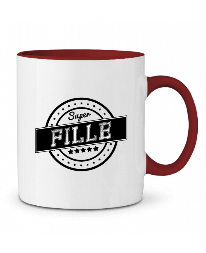 Mug bicolore Super fille justsayin