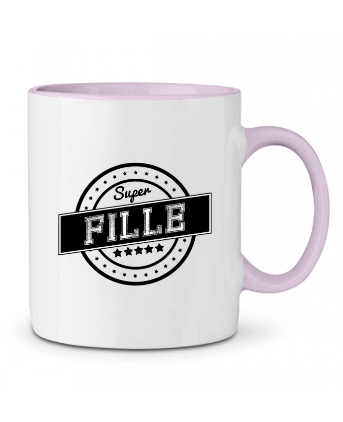 Two-tone Ceramic Mug Super fille justsayin